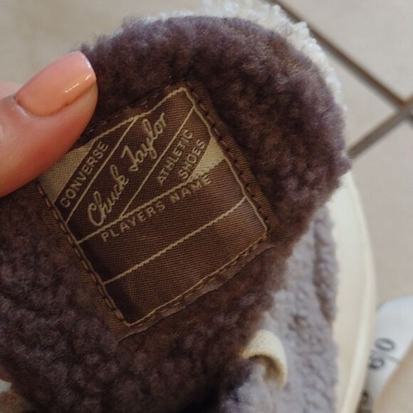 Converse Sherpa Run Star Sneaker Hike High Top Vapor Mauve grey fuzzy 8 - Picture 4 of 11